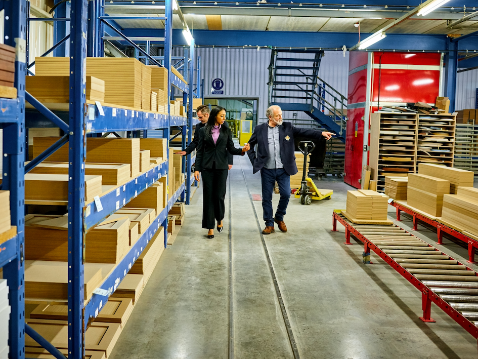 Supplier relationship visit at a manufacturing facility